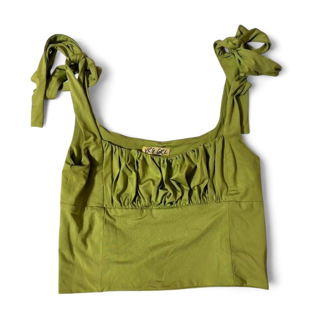Vrg-grl Women's Green Crop-top